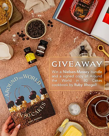 Prize image for Win a Copy of Around the World in 80 Cakes & Nielsen-Massey Vanilla Bundle