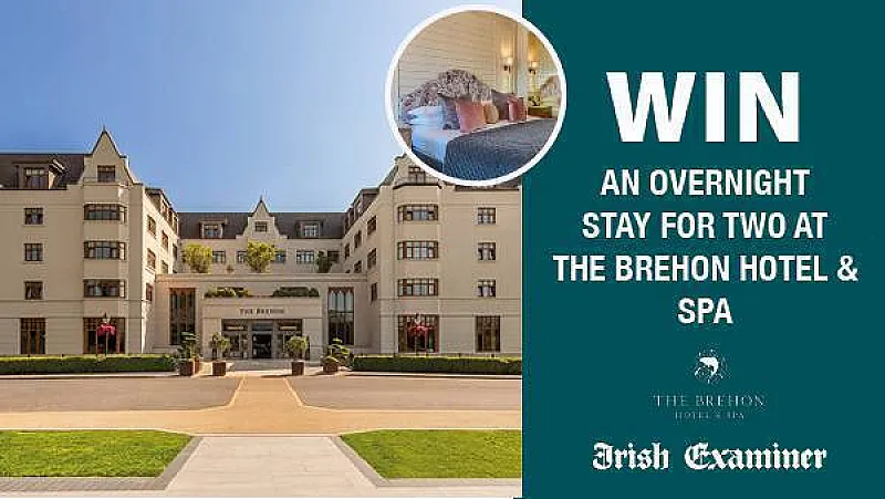 Win an overnight stay for two at The Brehon Hotel & Spa