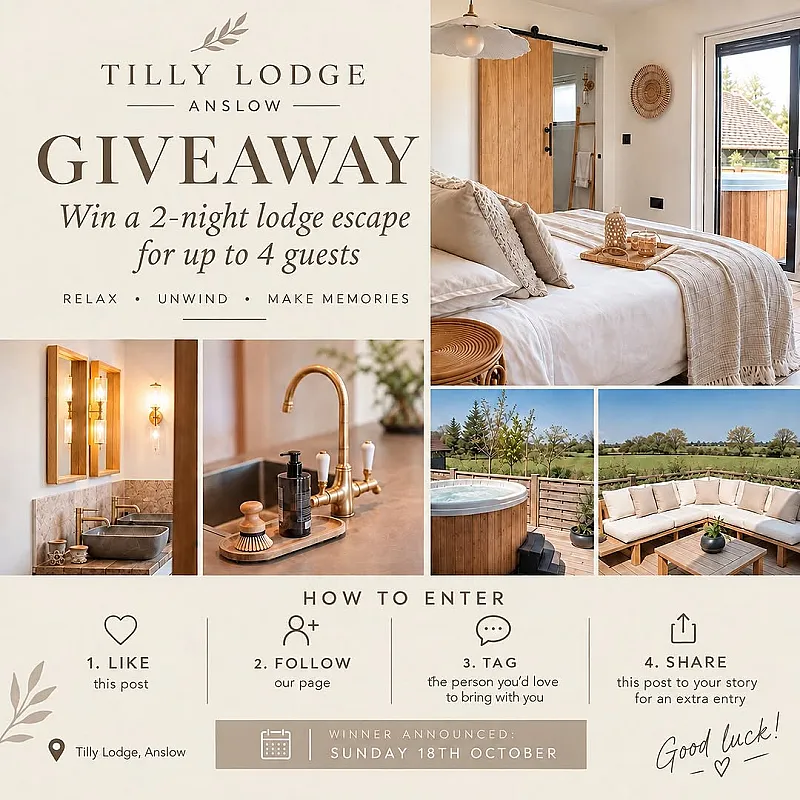 Win Give 2 Nights for up to 4 Guests in Staffordshire