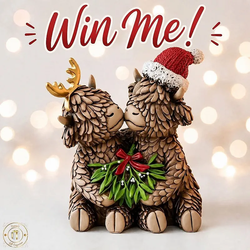 Win a Mistletoe Kisses Highland Cow