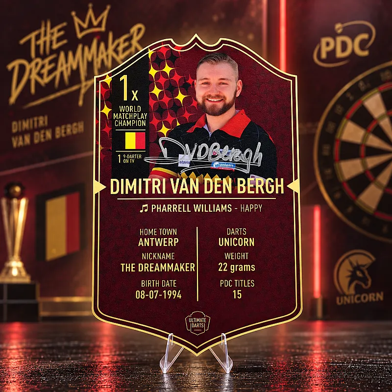 Win a Rare Signed Dimitri Van den Bergh Ultimate Darts Card