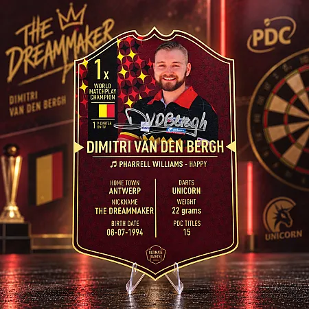 Prize image for Win a Rare Signed Dimitri Van den Bergh Ultimate Darts Card