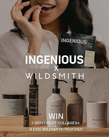 Prize image for Win 90-Day Supply of INGENIOUS Collagen+ and £135 Wildsmith Voucher