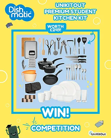 Prize image for Win a UniKitOut Premium Student Kitchen Kit Worth £249