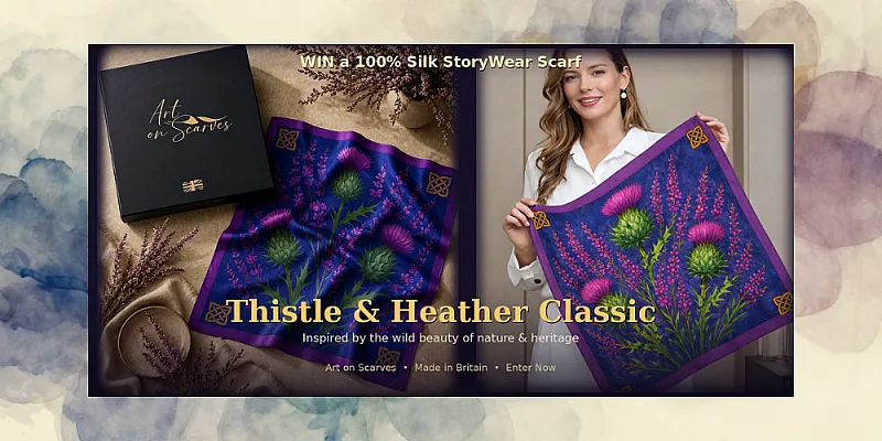 Win a Thistle & Heather 100% Classic Silk Scarf