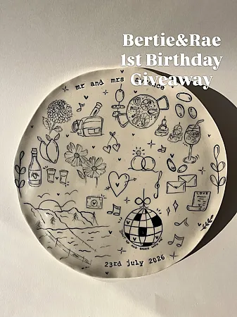 Prize image for Win a Customised Homemade Plate from Bertie & Rae