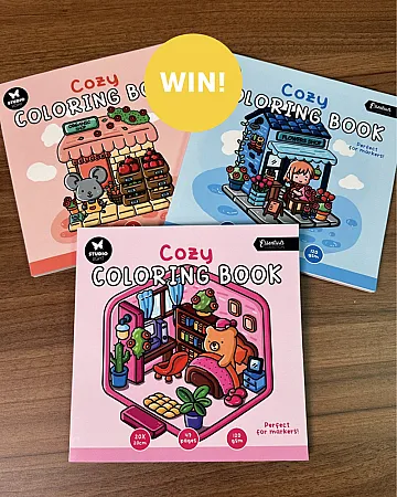 Win Studio Light Cosy Colouring Books