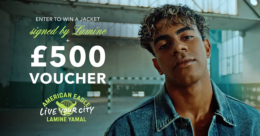 Prize image for Win a Denim Jacket signed by Lamine Yamal and a £500 American Eagle voucher