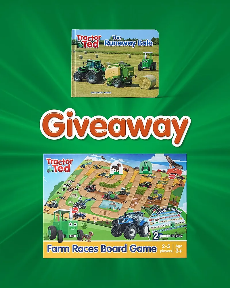 Win Farm Races Board Game and The Runaway Bale Story Board Book