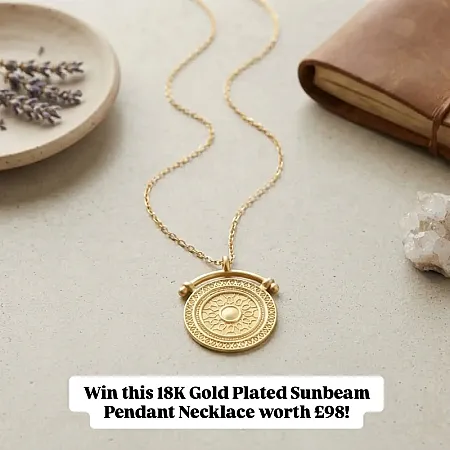 Prize image for Win an 18K Gold Plated Sunbeam Pendant Necklace