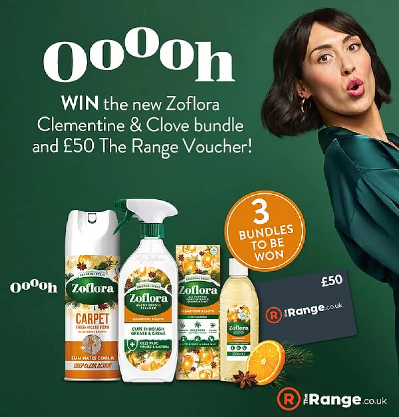 Win the New Zoflora Clementine & Clove Bundle & £50 the Range Voucher!
