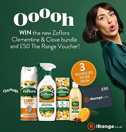 Prize image for Win the New Zoflora Clementine & Clove Bundle & £50 the Range Voucher!