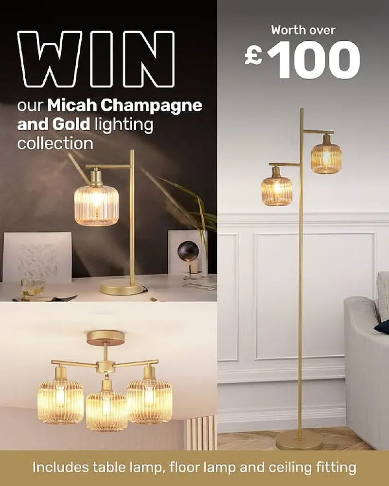Win the Micah Champagne & Gold Lighting Collection!