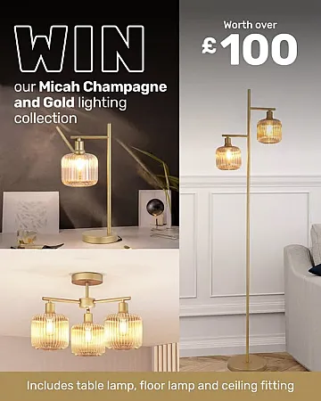 Prize image for Win the Micah Champagne & Gold Lighting Collection!