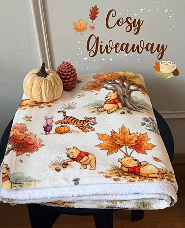 Win a blanket in our One Hundred Acre Fall print