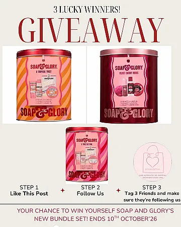 Win a gorgeous Soap & Glory Body Set