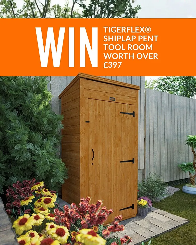 Win a Tigerflex Shiplap Pent Tool Room worth over £397