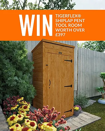 Win a Tigerflex Shiplap Pent Tool Room worth over £397