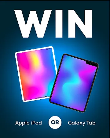 Prize image for Win an Apple iPad or a Samsung Tablet