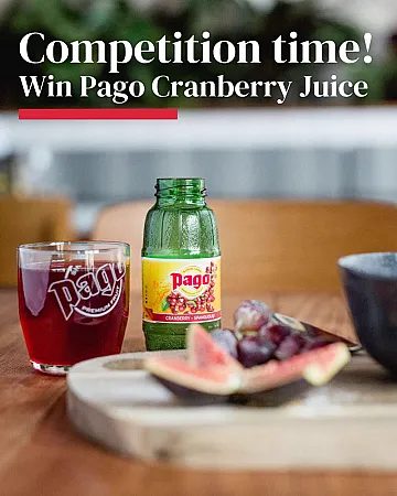 Prize image for Win a case of Pago Cranberry Juice