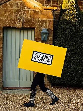 Prize image for Win Boots and Other Pieces from GANNI X Hunter Collaboration