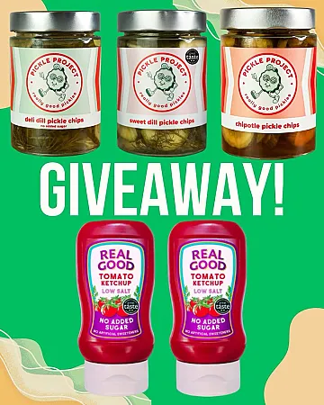 Prize image for Win 2 Bottles of Real Good Ketchup and 3 Jars of Pickles