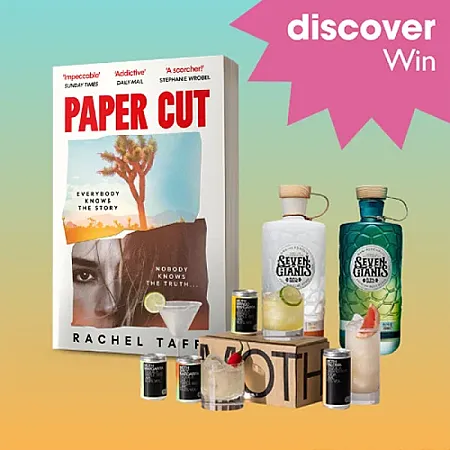 Prize image for Win a signed copy of Paper Cut by Rachel Taff and delicious drinks