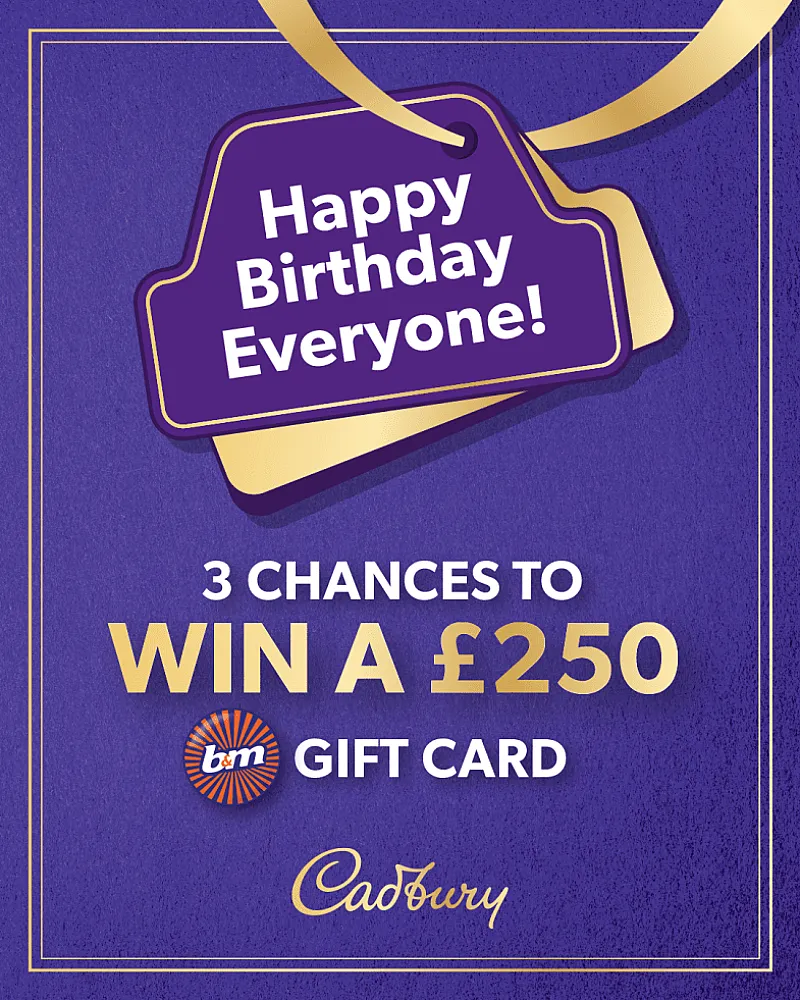 Win 1 of 3 £250 B&M gift cards