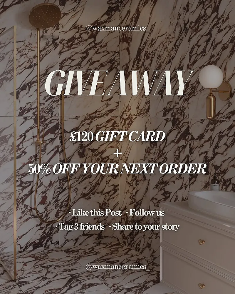 Win a £120 One4All Gift Card & 50% off Waxman Ceramics Order