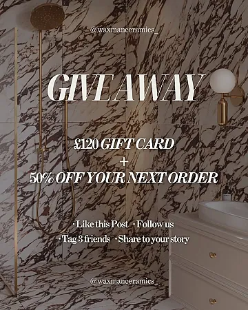 Prize image for Win a £120 One4All Gift Card & 50% off Waxman Ceramics Order