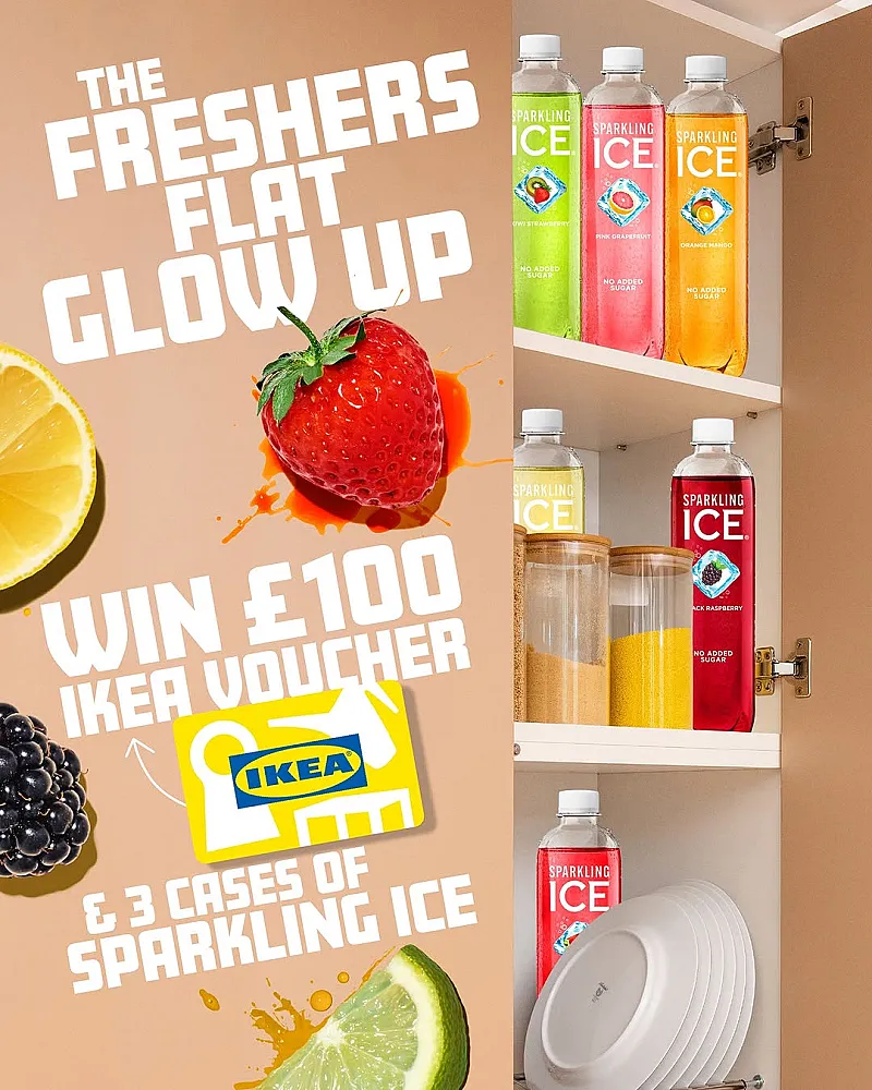 Win £100 IKEA Voucher and 3 Cases of Sparkling Ice