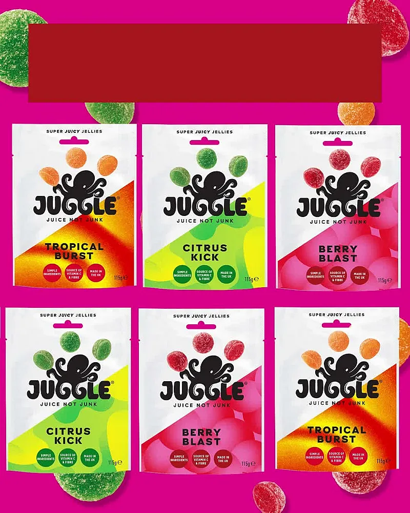 Win a mixed pack of JUGGLE fruit jelly sweets