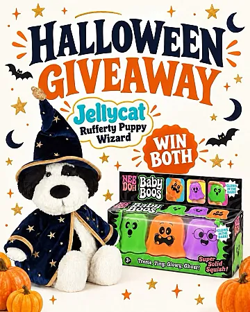 Prize image for Win a Jelly Cat Rufferty Puppy Wizard + a Pack of Nee-Doh Baby Boos