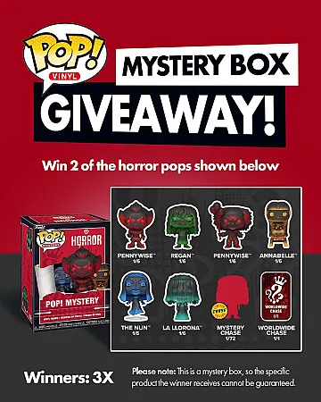 Prize image for Win 2 x Horror Funko Pop! Mystery Boxes