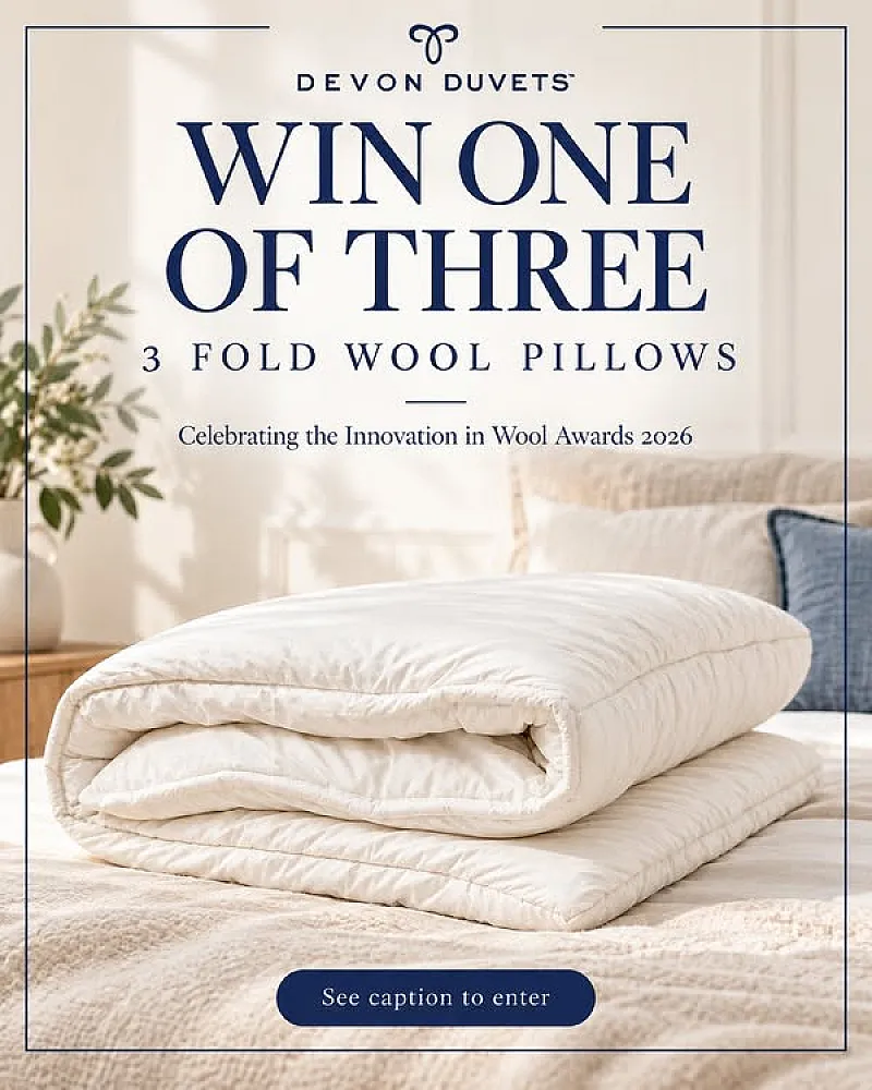 Win 1 of 3 3 Fold Wool Pillows!