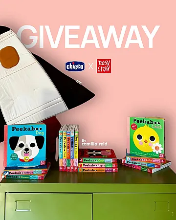 Prize image for Win 16 Peekaboo Books by Camilla Reid + a Chicco Next2Me Essential Crib