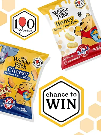 Prize image for Win Two Full Cases of Disney Winnie the Pooh Inspired Lentil Puffs