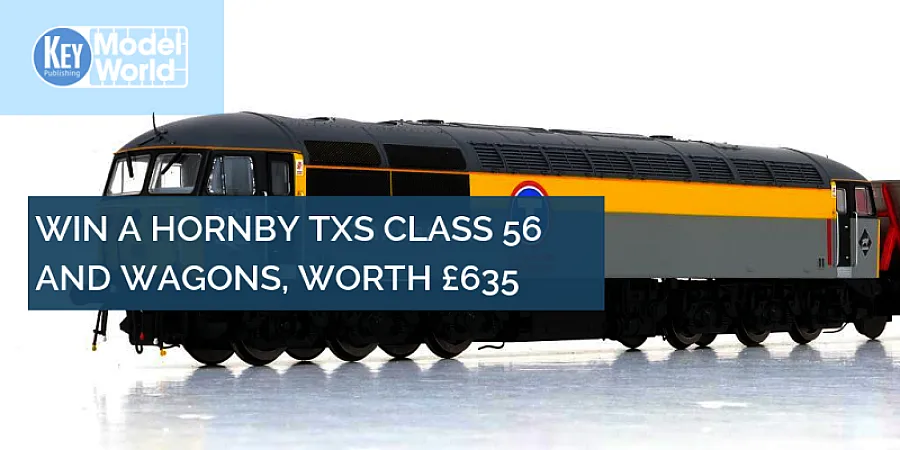 Prize image for Win a Hornby 'OO' gauge Class 56 model locomotive with 12 HAA wagons