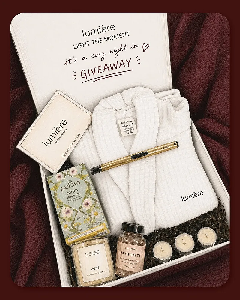 Win a Bath Robe, Candle, Bath Salts, Rechargeable Lighter & Pukka Relax Tea