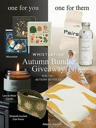 Prize image for Win an Autumn Bundle - Cards, Socks, Bath Salts, Candle, Purse & Blanket