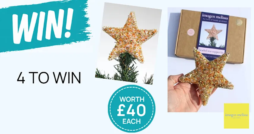 Win 1 of 4 Beaded Felt Star Tree Topper Kits