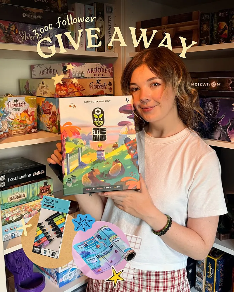 Win the board game Tend plus mat & stamp markers