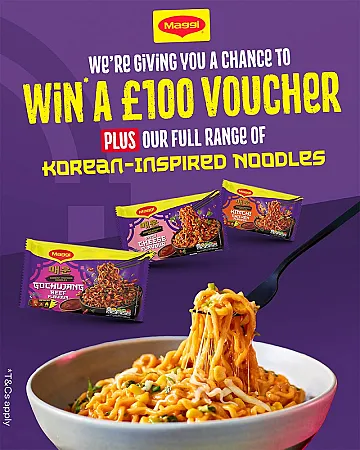Prize image for Win a £100 voucher and Maggi Korean-Inspired Noodles