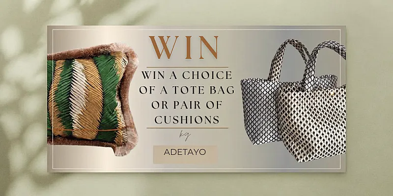 Win your choice of Tote Bag or a pair of Cushions by Adetayo