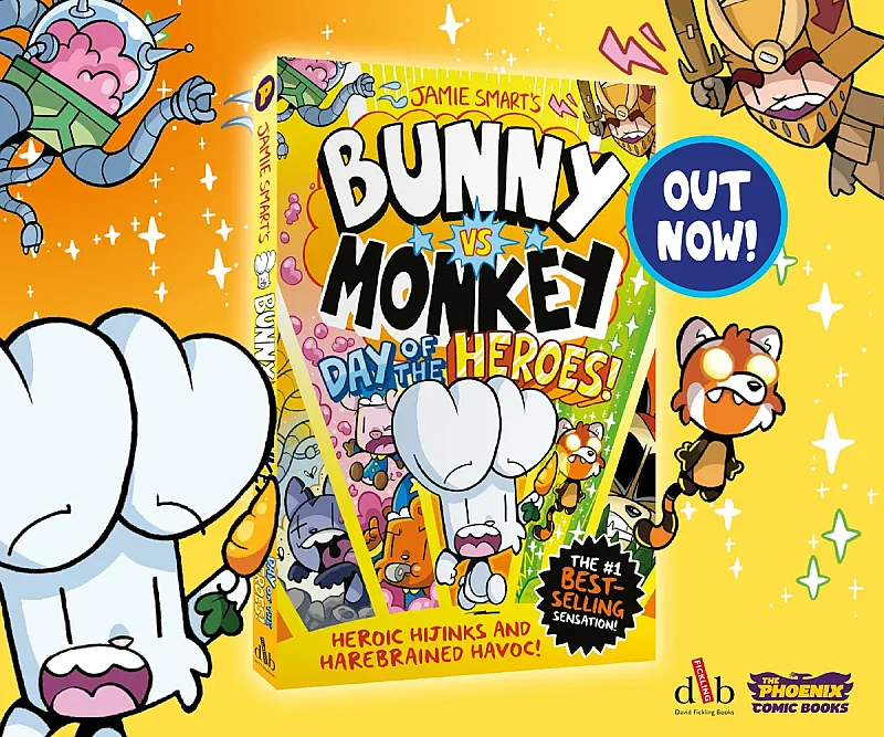 Win a signed collection of Bunny vs Monkey Books, plus merchandise