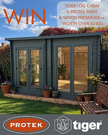 Prize image for Win a Tiger Log Cabin and Protek Products