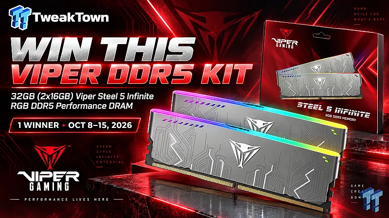 Prize image for Win a Patriot Memory 32GB Viper Steel 5 Infinite RGB DDR5 Memory Kit