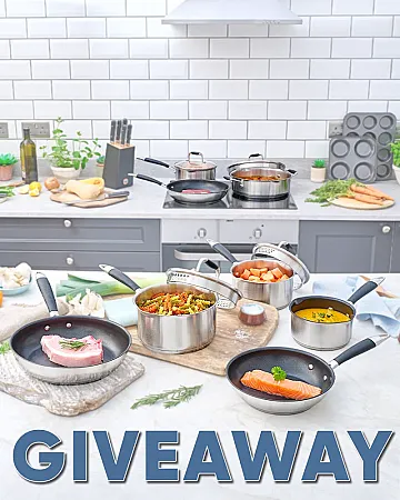 Prize image for Win Stoven Noir 4 Piece Saucepan Set with 28cm Frying Pan