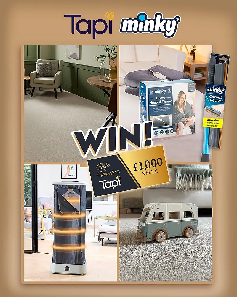 Win £1,000 Tapi Voucher, Minky Carpet Reviver, Heated Throw and Drying Pod