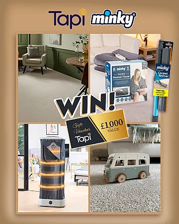 Prize image for Win £1,000 Tapi Voucher, Minky Carpet Reviver, Heated Throw and Drying Pod